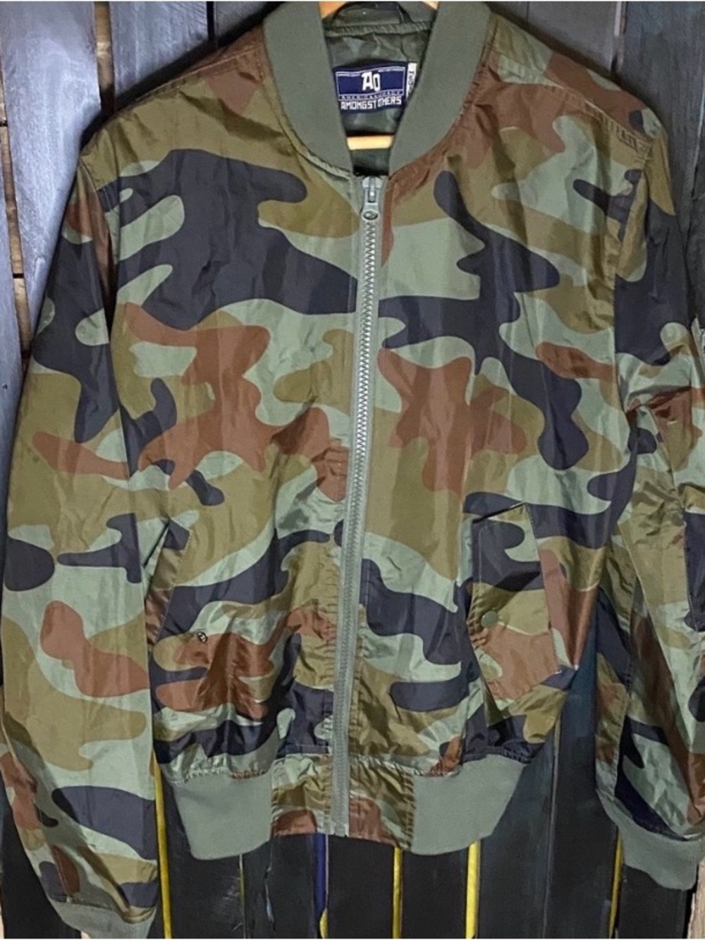 Amongst Others Camouflage Bomber Jacket size medium